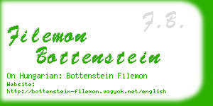 filemon bottenstein business card